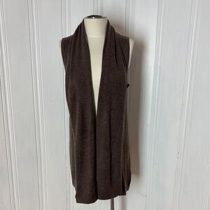 COLOUR WORKS Soft Taupe Brown Knit Vest - one size